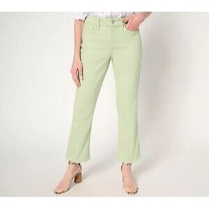 NYDJ Jeans Womens 18 Ellison Straight Leg Ankle Jean with Cool Embrace Green